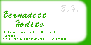 bernadett hodits business card